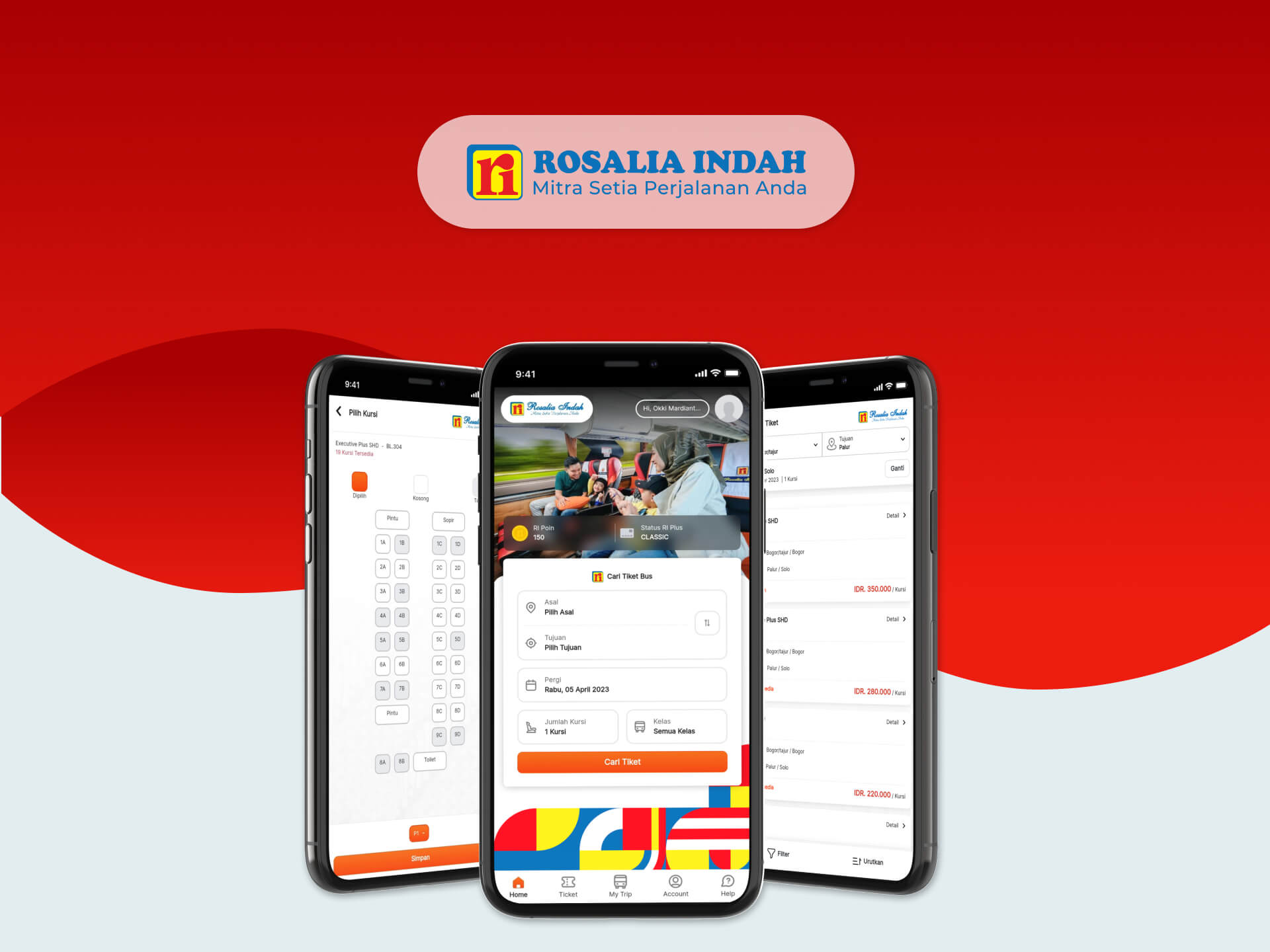 Tampilan 1 Aplikasi Rosalia Indah